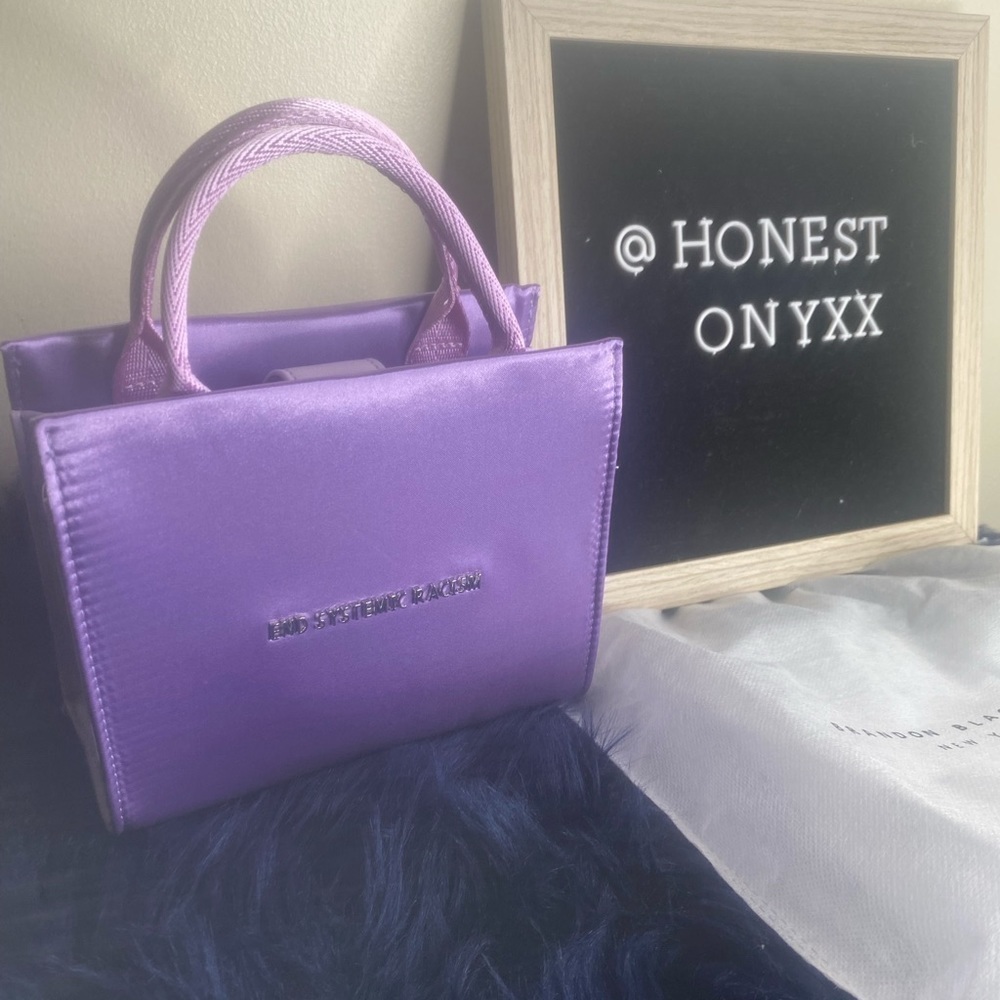 Purple satin Brandon Blackwood esr tote